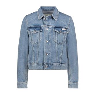 Calvin Klein Denim Jackets, female, Blue, Size: XS Classic Trucker Jacket