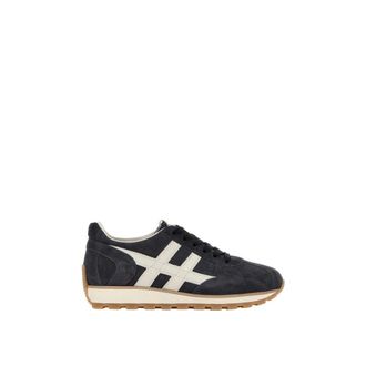 Hogan Su&egrave;de sneakers met H-detail - Heren - Sneakers - Blauw - 40 EU - Su&egrave;de - Schoenen