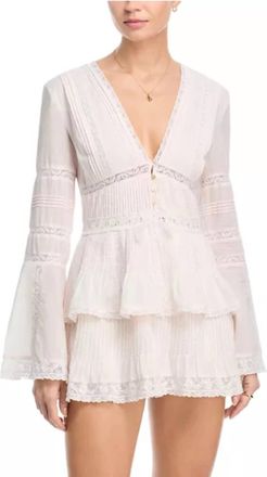 LoveShackFancy Kinsale Mini Dress In White