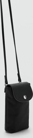Mango Custodia cellulare nylon nero - Donna - Taglia unica - MANGO