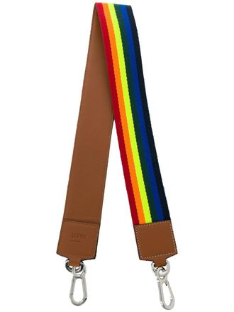 Loewe striped bag strap - unisex - Polyester/Leather - One Size - Blue