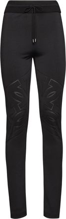 Ferragamo logo-detail drawstring leggings - women - Viscose/Polyester - S - Black
