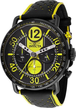 Invicta Invicta Racing 49368 Heren Horloge - Quartz Uurwerk - Roestvrij Staal met Gele Wijzerplaat - 44mm