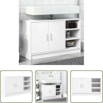 vidaXL Lavabo - Mobile Lavabo Bianco 90x29x55 cm in Truciolato