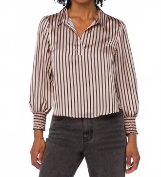 Velvet Heart Kat Blouse In Goldie Striped