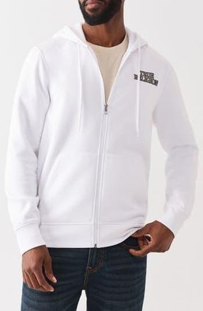 True Religion Filled All-over Print Zip Hoodie in Optic White at Nordstrom Rack, Size X-Large