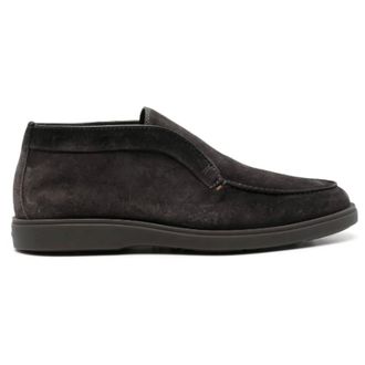 Santoni Schoenen, Heren, Bruin, 42 EU, Leer, Dragon Slip-On Enkellaars