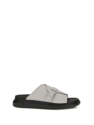 Alexander McQueen Light Grey Leather Sandal