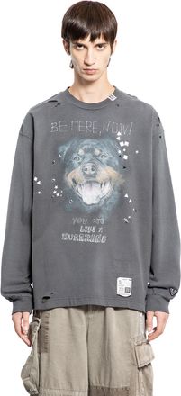 Miharayasuhiro Embellished Distressed Long Sleeve Tee