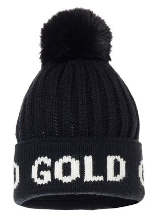 Goldbergh Hodd Chunky Knit Bobble hat - Black And White - One Size