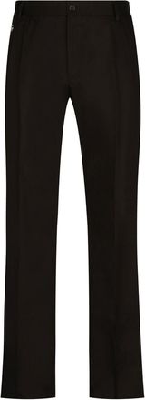 Dolce & Gabbana DG patch stretch-cotton trousers - men - Cotton/Elastane - 48 - Black