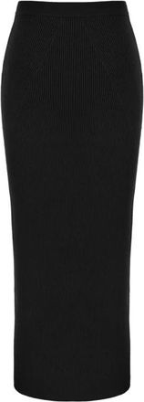 Alexander McQueen Alexander McQueen, Pencil Skirts, female, Black, Size: M Ribbed Knit Pencil Skirt