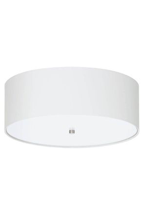 Eglo Eglo Pasteri Fabric 3-Light Ceiling Flush Light in White