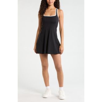 Zella Serene Contrast Sport Dress in Black at Nordstrom, Size X-Small