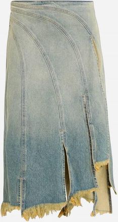 EB Denim Womens Sorriso Midi Skirt In Olio