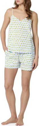 Bedhead Pajamas Print Organic Cotton Poplin Short Pajamas in Limoncello Stripe at Nordstrom, Size X-Small