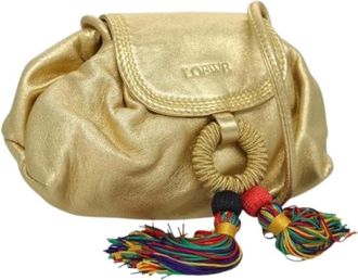 Loewe Pre-owned Mini Bags, female, Yellow, Size: ONE SIZE Pre-owned Mini Leather Shoulder Bag