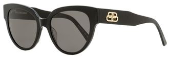 Balenciaga BB0050S Oval Acetate Sunglasses - Black