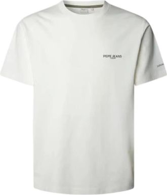 Pepe Jeans London Tops, Heren, Wit, XL, Katoen, Terry T-Shirt