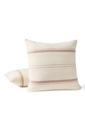 Coyuchi Bonita Organic Cotton Pillow Cover in Undyed W/Praline at Nordstrom