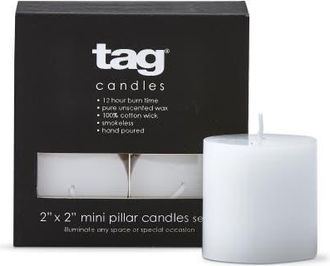 Tag Chapel Mini Pillar White Candles Set of 4 Unscented at Nordstrom
