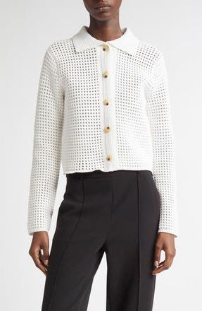 Vince Block Stitch Cardigan in Optic White at Nordstrom Rack, Size X-Small