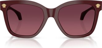 Versace 55mm Square Sunglasses in Burgundy /Rose Gradient Black at Nordstrom