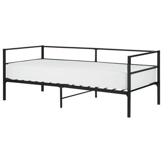 Beliani Beliani - Cama Con Somier De Metal Negro Industrial Moderno Individual 90 X 200 Cm Battut