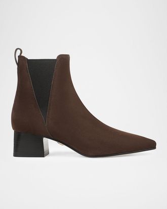 Veronica Beard Astra Suede Ankle Boots