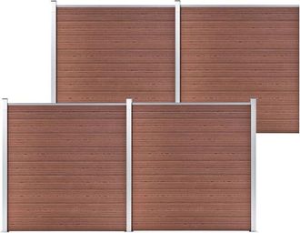 vidaXL Valla De Jard&iacute;n De Wpc Marr&oacute;n 699x186 Cm Vidaxl