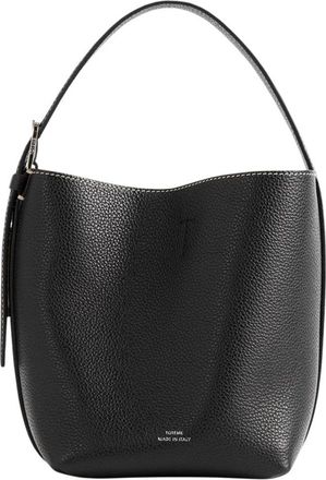 Toteme Petite Belted Tote - Dames - Schoudertassen - Zwart - ONE Size - Leer - Tassen