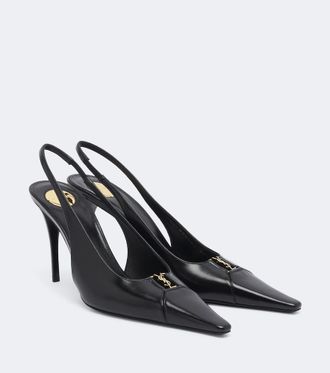 Saint Laurent Salones destalonados Cassandre de piel
