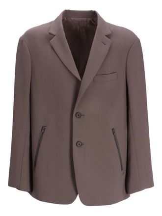Emporio Armani Twill blazer - Bruin
