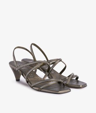 Pedro Garcia Midi crystal sandal in green satin | Aday | Spring Summer 26 |PEDRO GARCIA