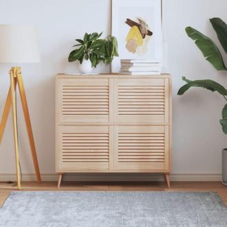 vidaXL Vidaxl - Puerta De Armario De Lamas 4 Uds Madera De Pino 39,5x49,4 Cm