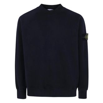 Stone Island Ronde Hals Sweatshirt - Heren - Sweatshirts & Hoodies - Blauw - Maat: M Katoen