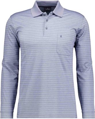 Ragman Poloshirt RAGMAN, Herren, Gr. S, taubenblau, Baumwollmischung, regular fit, ohne Ausschnitt, Shirts Poloshirt