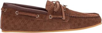 Gucci Brown Logo Loafers