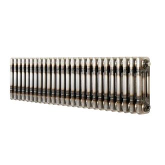 MonsterShop Traditional 3 Column Radiator - 300 x 1190mm - Raw Metal in Silver