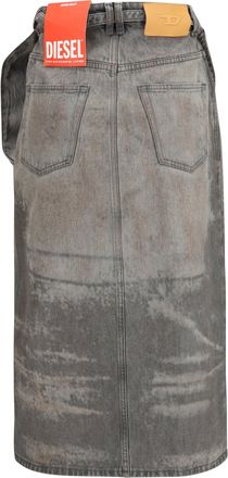 Diesel Womens De-Morika-Fsi Flared Midi Skirt 02 Lyocell