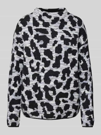 Street One Strickpullover mit Stehkragen in Hellgrau, Gr&ouml;&szlig;e 38