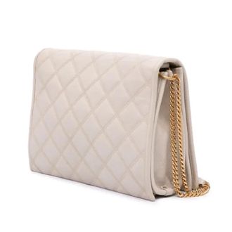 Saint Laurent Pre-owned Shoulder Bags, female, White, Size: ONE SIZE Pre-owned Leather Shoulder Bag