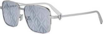 Dior Authentieke Diamond Bril met Topkwaliteit - Heren - Zonnebrillen - Blauw - 58 MM - Accessoires