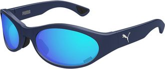 Puma PU0520S 004 Mens Sunglasses Blue Size 61 - Free RX Lenses - Free RX Lenses