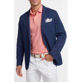 David Donahue The Jackson Cotton & Linen Soft Coat in Navy at Nordstrom, Size Xx-Large