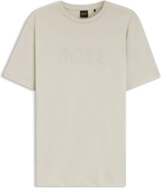 BOSS Regular-fit cotton T-shirt with modern logo