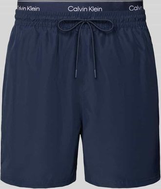 Calvin Klein Underwear Regular Fit Shorts mit integriertem Slip in Marine, Gr&ouml;&szlig;e XXL