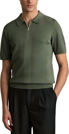 Reiss Bart Half Zip Textured Sweater