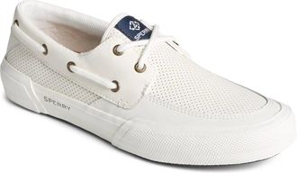 Sperry Top-Sider Mens Sperry SeaCycled Soletide 2-Eye White Perofrated Boat Shoe ZOGG2487