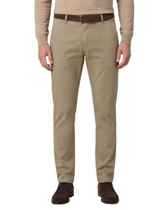 Meyer Pantalon Bonn camel effen katoen